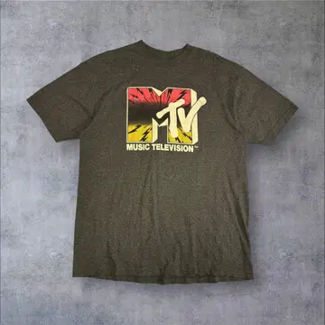 MTV 빈티지 스타일 로고 티셔츠 그래픽 프린트