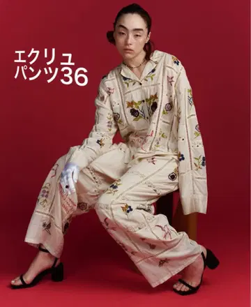 새상품 투디풀 Embroidery Patchwork Trousers 36