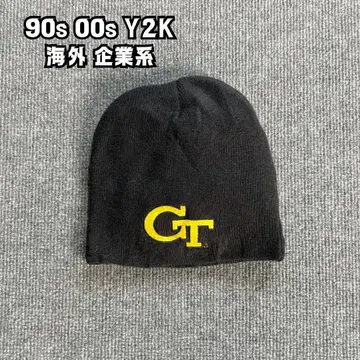 Y2K 00s 기업 계열 니트 캡 비니 블랙 남녀 공용 새상품급 해외