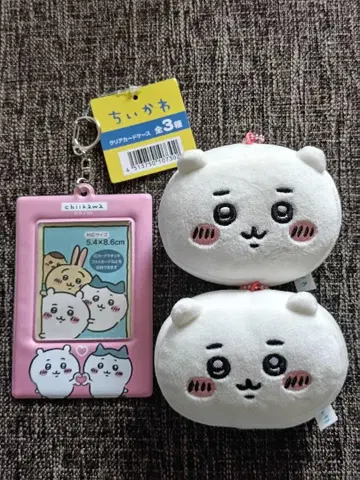치이카와 (먼작귀) 쫄깃쫄깃 페이스 마스코트 & 클리어 카드 케이스