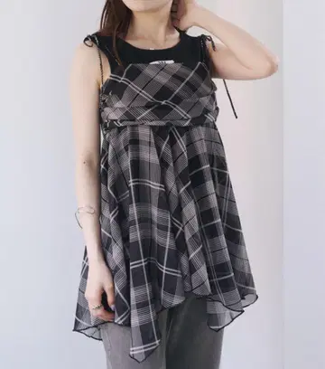 kastane 체크 아지메 튜닉