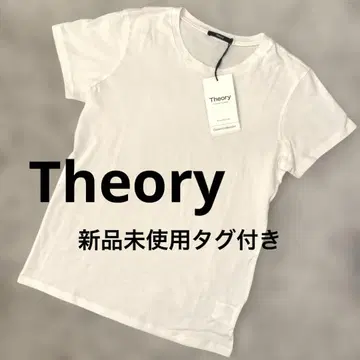 Theory 띠어리 여성용 반팔 티셔츠 화이트 무지 미사용 새상품