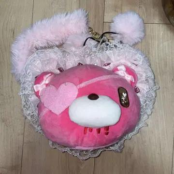 곰 모양 봉제 인형 백 핑크