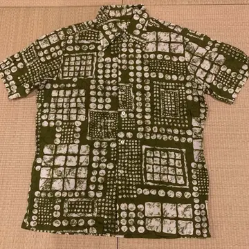 Kahala HAWAII 카할라 반팔 알로하 셔츠 올리브 그린