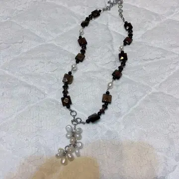 담수 진주와 비즈 목걸이