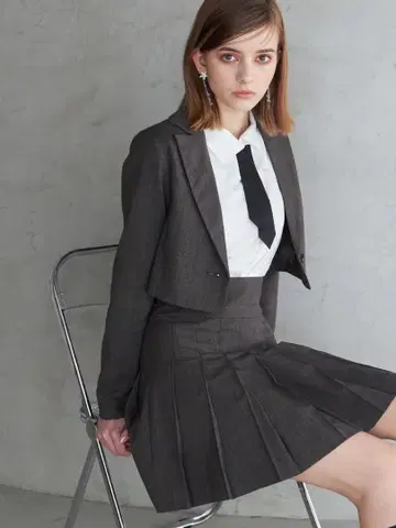 mercuryduo 랩 스타일 플리츠 체크 미니 스커트 치마바지