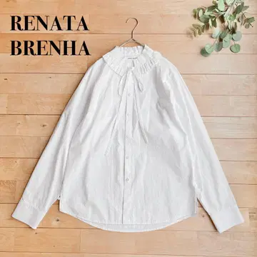 레나타 브레나 RENATA BRENHA 플리츠 칼라 블라우스 셔츠