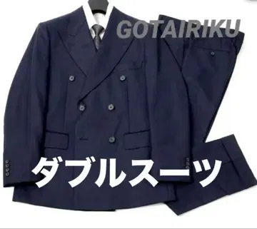 gotairiku 수트 네이비 수트 더블 수트 고타이리쿠 수트 페이즐리