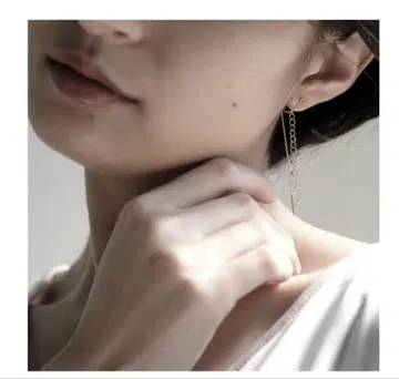 woje Weave ER 귀걸이 K10 논홀 귀걸이