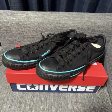 CONVERSE ALLSTER 블랙/터콰이즈 로우 컷 스니커즈