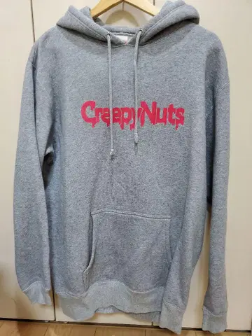 CreepNuts 그레이 XL 초기 후드티 속기모