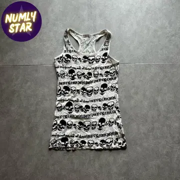 archive grunge scull studs tank top y2k