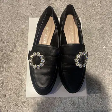 DIANA 블랙 비쥬 로퍼 24.0cm