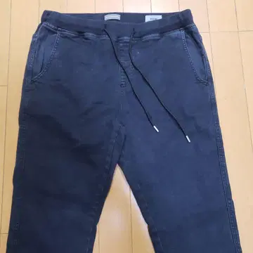 베이플로우 데님 조거 팬츠 블랙 BM1907NM02 강 스트레치