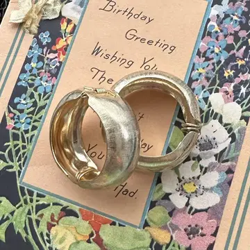 Vintage earring 빅 후프 귀걸이 골드