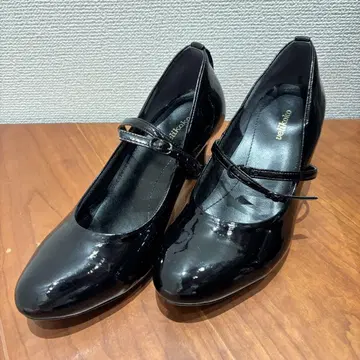 velikoko 3way 스트랩 펌프스 24cm 에나멜 블랙