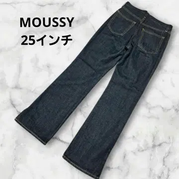 MOUSSY 다크 블루 스트레이트 데님