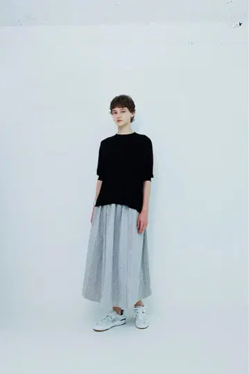 STRIPED LONG SKIRT 화이트 shinzone