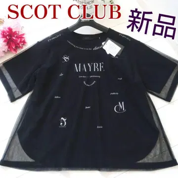SCOTCLUB 스콧 클럽 택 포함 새상품 블랙 시어 레이어드 로고