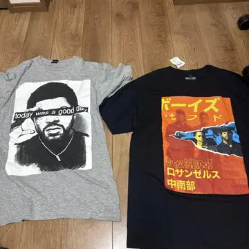 랩 티셔츠 2장 세트 BOYZ N THE HOOD 아이스 큐브