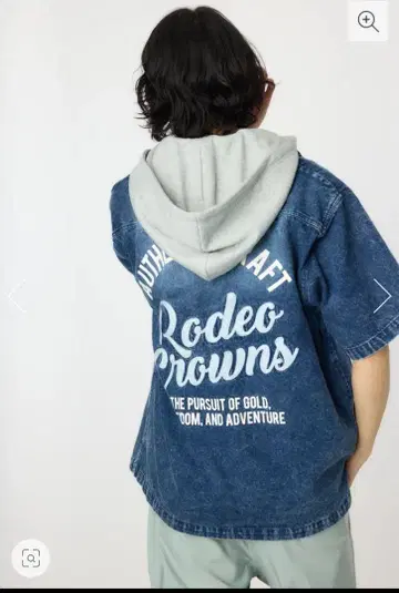 Rodeo Crowns 후드 부착 데님 셔츠
