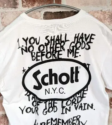 샷 Schott 양면 프린트 L 사이즈 구제 의류