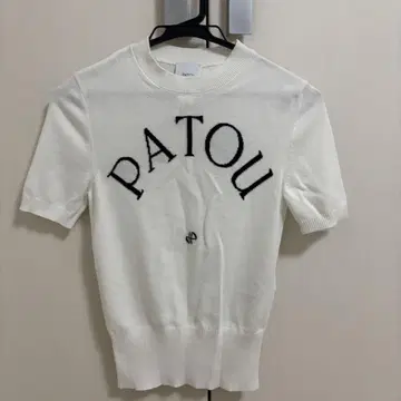 PATOU 반팔 스웨터 화이트