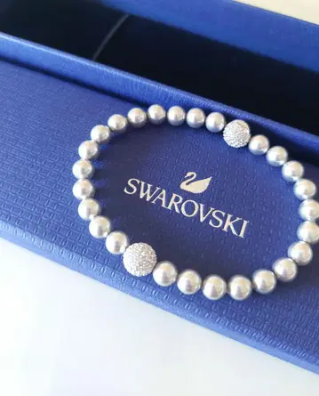 새상품 SWAROVSKI 블랙 펄 팔찌 스와로브스키 PEARL