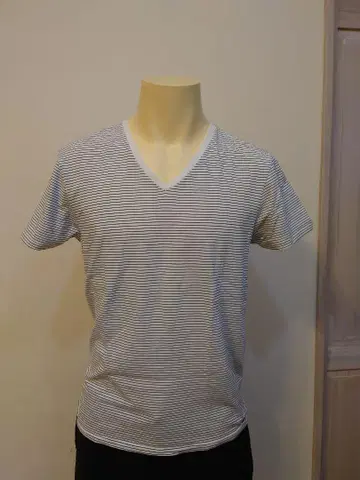 SCOTCH&SODA/스카치 앤 소다 보더 V넥 티셔츠