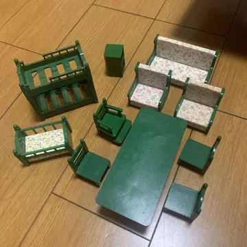 실바니안 패밀리 1985년 초기 그린 가구 세트
