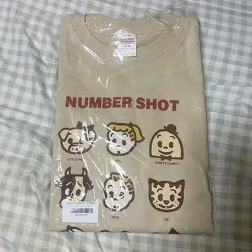 NUMBER SHOT 티셔츠 베이지 오사무 굿즈 콜라보 M 사이즈