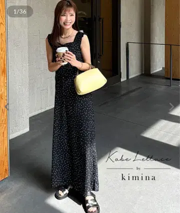 고베 레터스 kimina 씨 콜라보 숄더 프릴 올인원