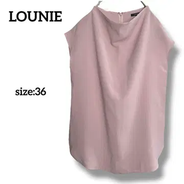 LOUNIE 루니 드레이프 넥 블라우스 핑크 드레이프감 36