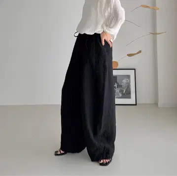 ARGUE / BREEZE LINEN MELLOW PANTS /BLACK