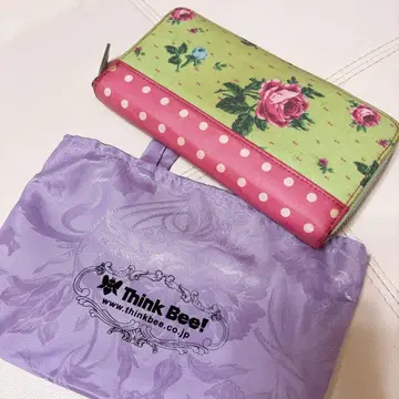 Think Bee! 꽃무늬 장지갑