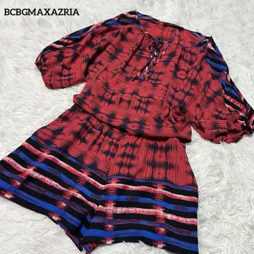 BCBGMAXAZRIA 올인원 콤비네존 V넥 숏팬츠
