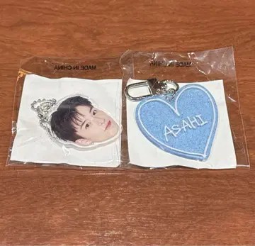 TREASURE 아사히 캡슐 토이 팝업 얼굴 아크링 키링