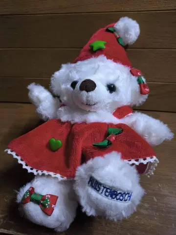 하우스텐보스 한정판 크리스마스 테디베어 봉제 인형 [전체 높이 28cm]