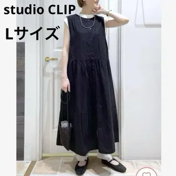studio CLIP 3WAY 슬리브리스 코튼 린넨 원피스 L 사이즈
