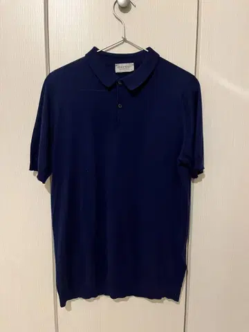 JOHN SMEDLEY 네이비 블루 피케 셔츠 M