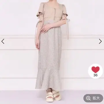 apres jour 소매 플레어 머메이드 원피스