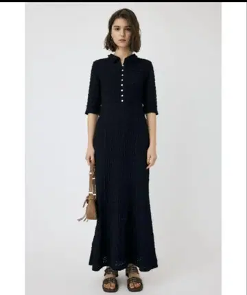 moussy 머메이드 하프 슬리브 레이스 드레스 시착만 한 상품