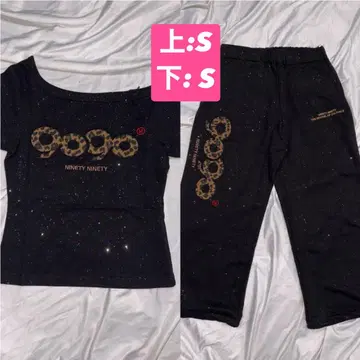 9090 girl OG 로고 스웨트 팬츠 티 세트