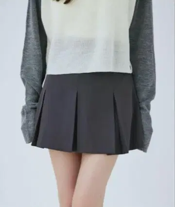 MIEL CRISHUNANT 플리츠 미니 스커트 팬츠 S