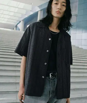 WYM EMBROIDERY SHEER WASHER SHIRT M 사이즈