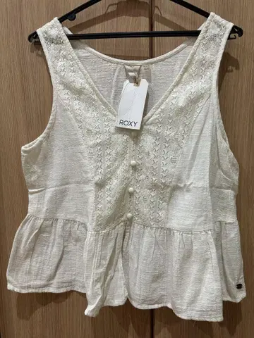록시 레이스 슬리브리스 탑 XL 화이트