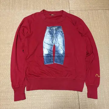 Evisu 본인기 청바지 전사 롱 슬리브 티셔츠