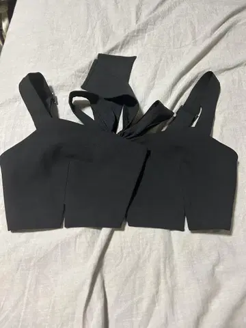 코코딜 백 리본 뷔스티에 블랙