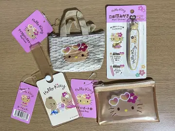 일광화상 키티 마이크로 백 참 손톱 광택제 카드 홀더 플랫 파우치