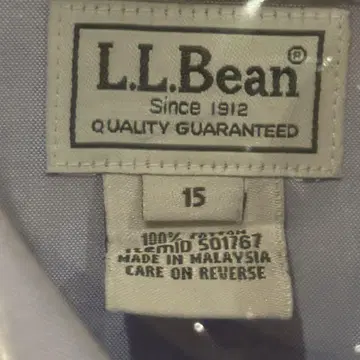 L.L.Bean 엘엘빈 반팔 셔츠 15 사이즈 라이트 블루